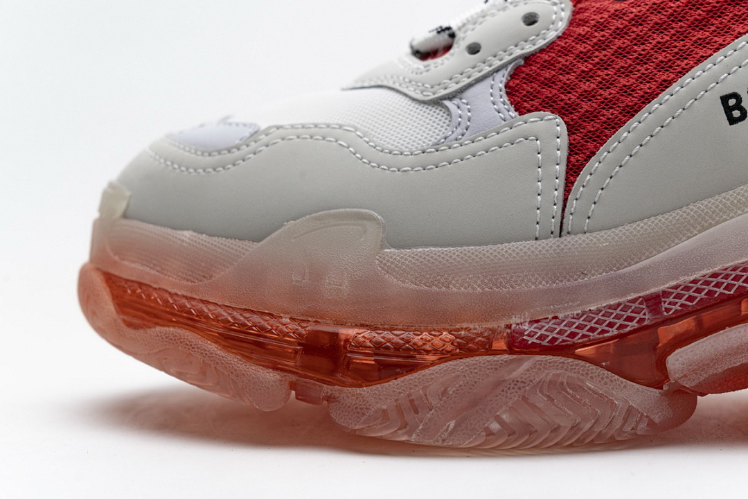 W09E1 4552 Balenciaga Triple S Blanc Rouge