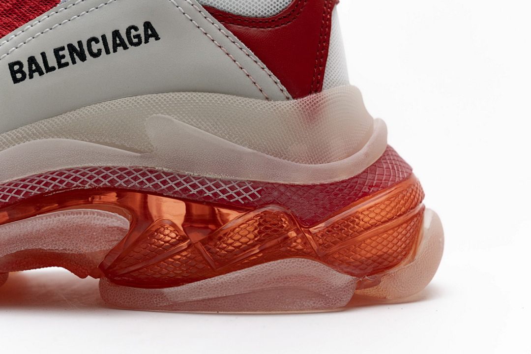W09E1 4552 Balenciaga Triple S Blanc Rouge