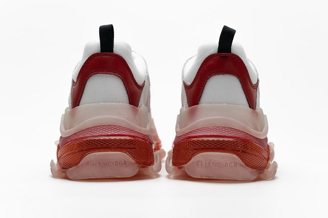 W09E1 4552 Balenciaga Triple S Blanc Rouge