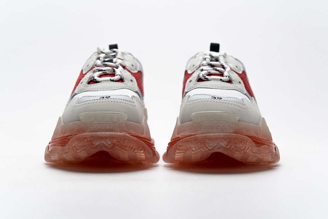 W09E1 4552 Balenciaga Triple S Blanc Rouge