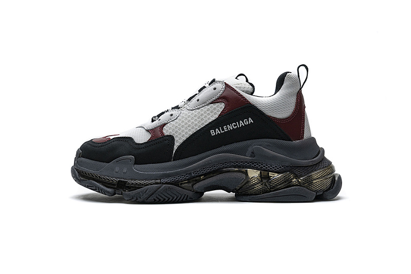 W09O1 2268 Balenciaga Triple S Noir, Marron, Rouge