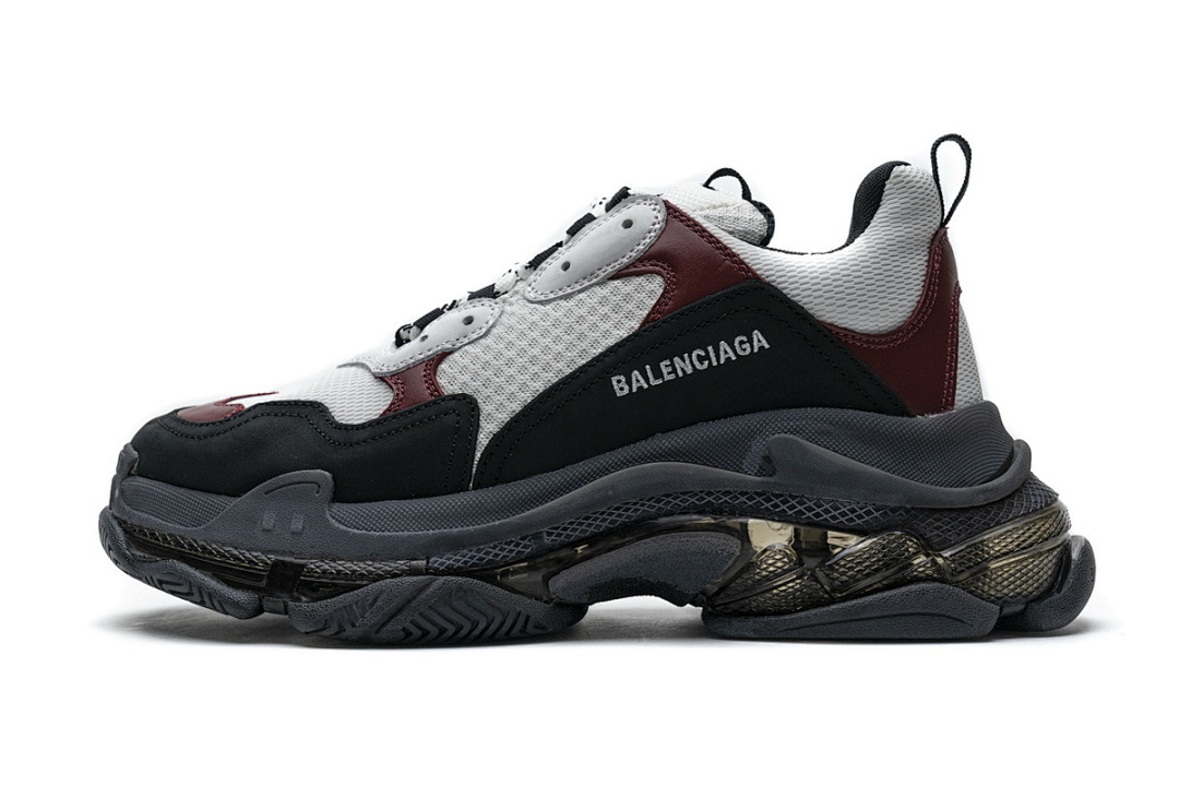 W09O1 2268 Balenciaga Triple S Noir, Marron, Rouge