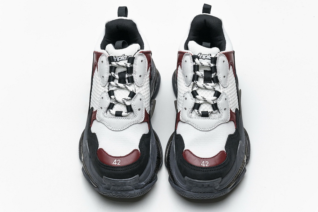 W09O1 2268 Balenciaga Triple S Noir, Marron, Rouge