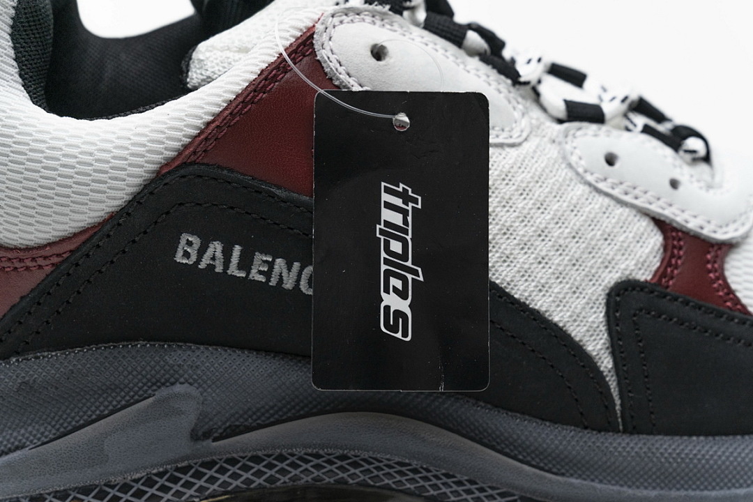 W09O1 2268 Balenciaga Triple S Noir, Marron, Rouge