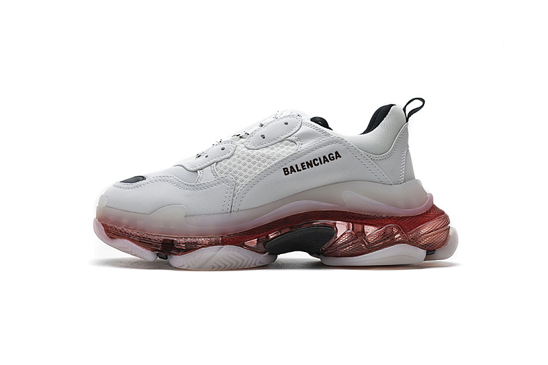 W09O1 Balenciaga Triple S Blanc Lait Noir