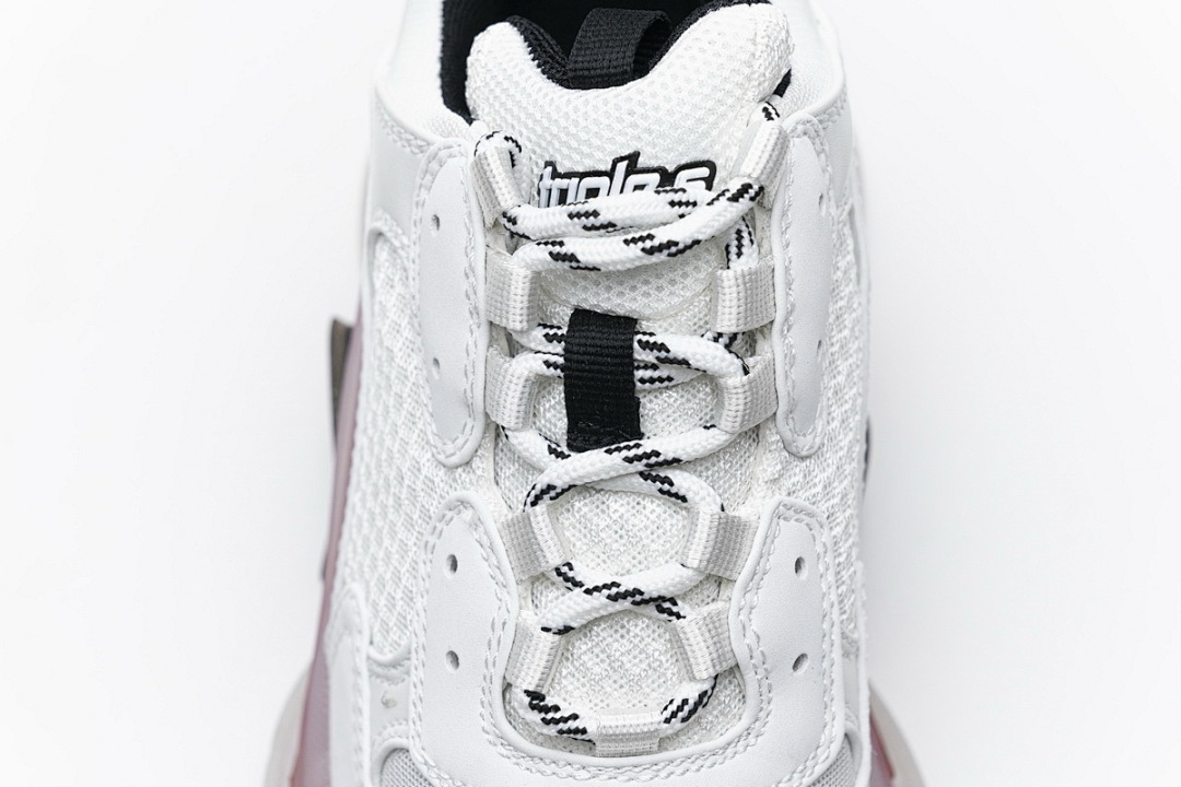 W09O1 Balenciaga Triple S Blanc Lait Noir
