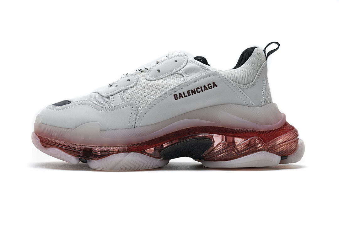 W09O1 Balenciaga Triple S Blanc Lait Noir