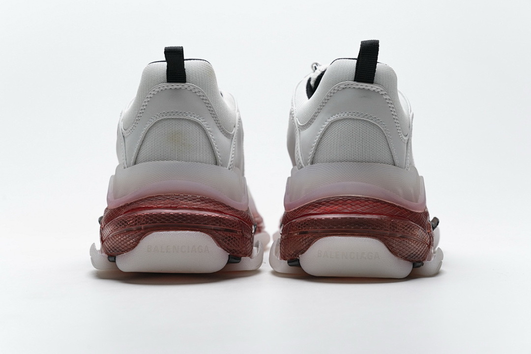 W09O1 Balenciaga Triple S Blanc Lait Noir