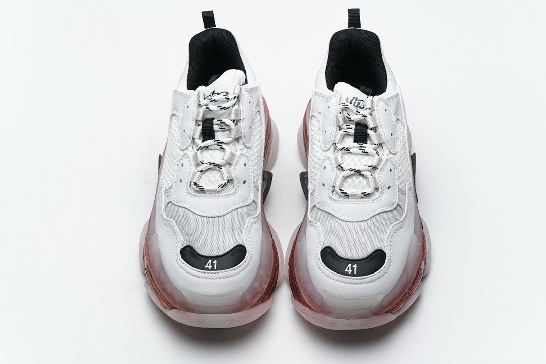 W09O1 Balenciaga Triple S Blanc Lait Noir