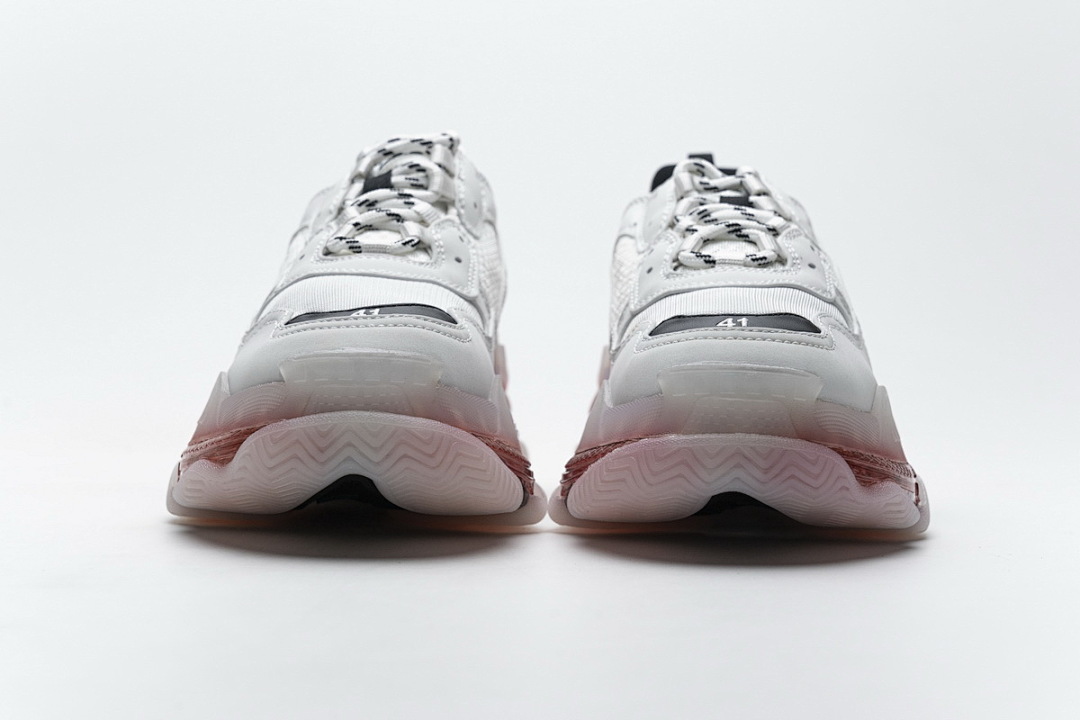 W09O1 Balenciaga Triple S Blanc Lait Noir