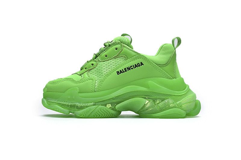 W09OL 3801 Balenciaga Triple S Verde Fluorescente