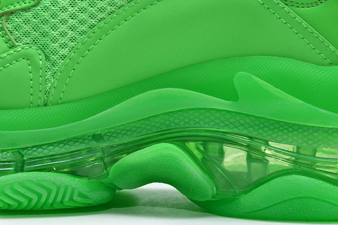 W09OL 3801 Balenciaga Triple S Verde Fluorescente