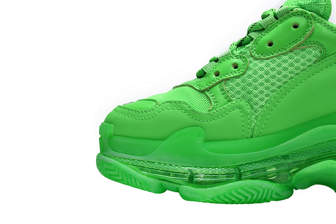 W09OL 3801 Balenciaga Triple S Verde Fluorescente