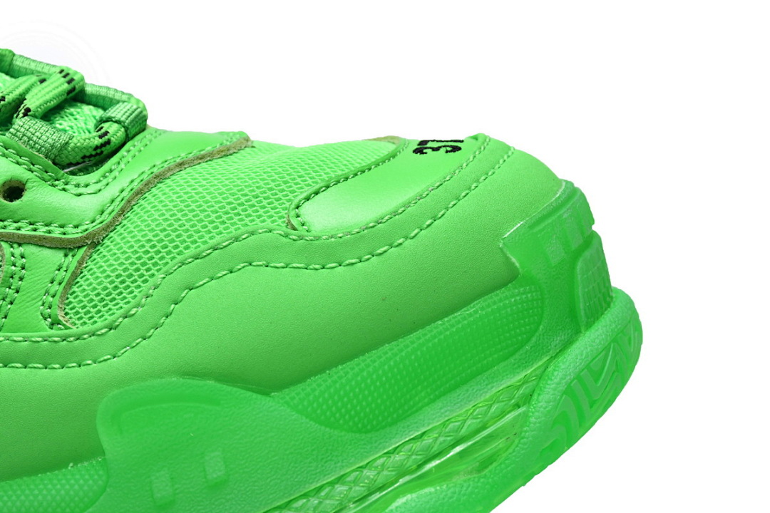 W09OL 3801 Balenciaga Triple S Verde Fluorescente