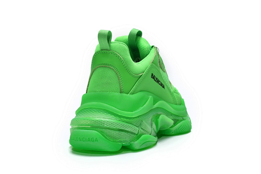 W09OL 3801 Balenciaga Triple S Verde Fluorescente
