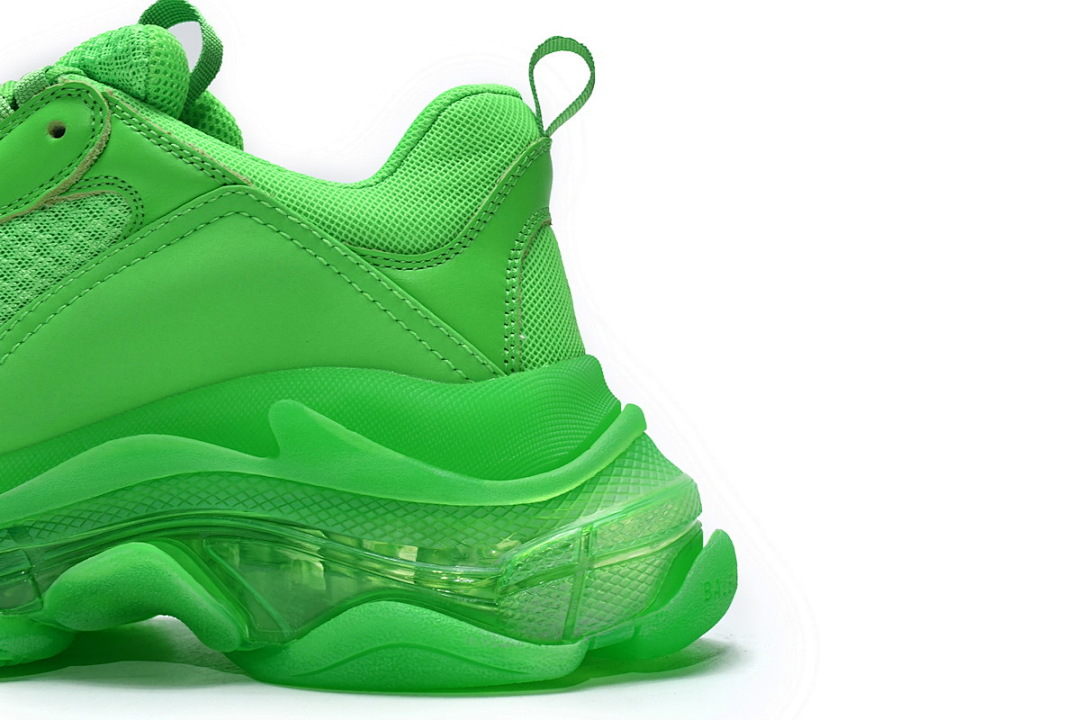 W09OL 3801 Balenciaga Triple S Verde Fluorescente