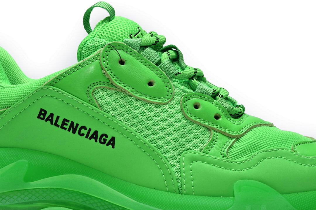 W09OL 3801 Balenciaga Triple S Verde Fluorescente