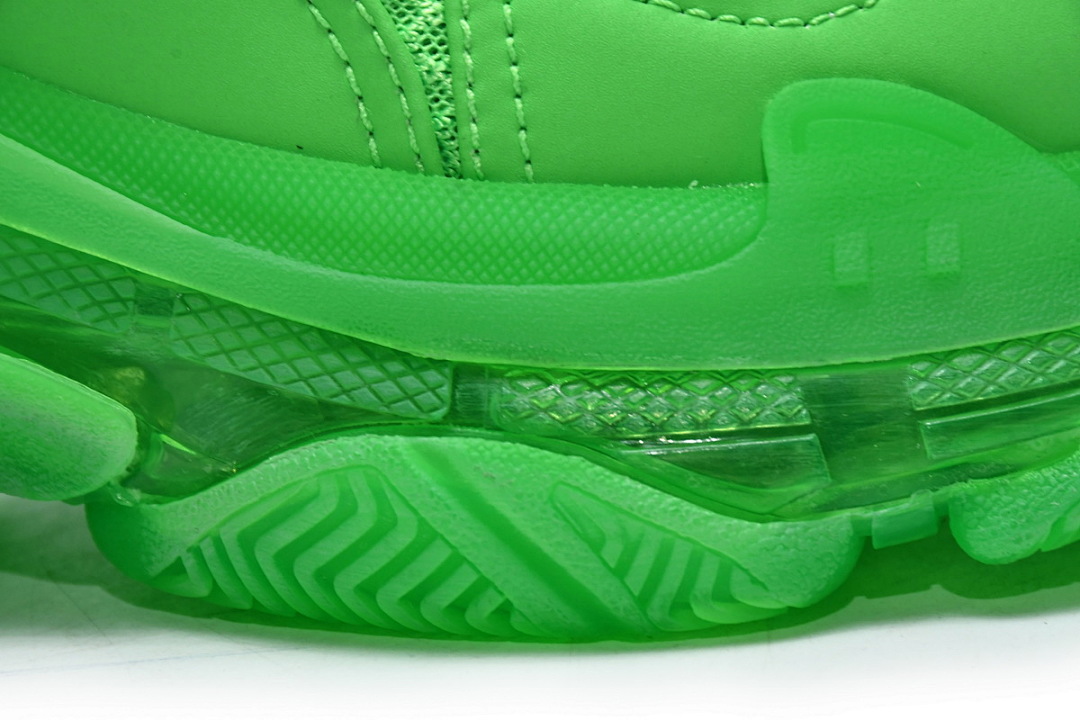 W09OL 3801 Balenciaga Triple S Verde Fluorescente