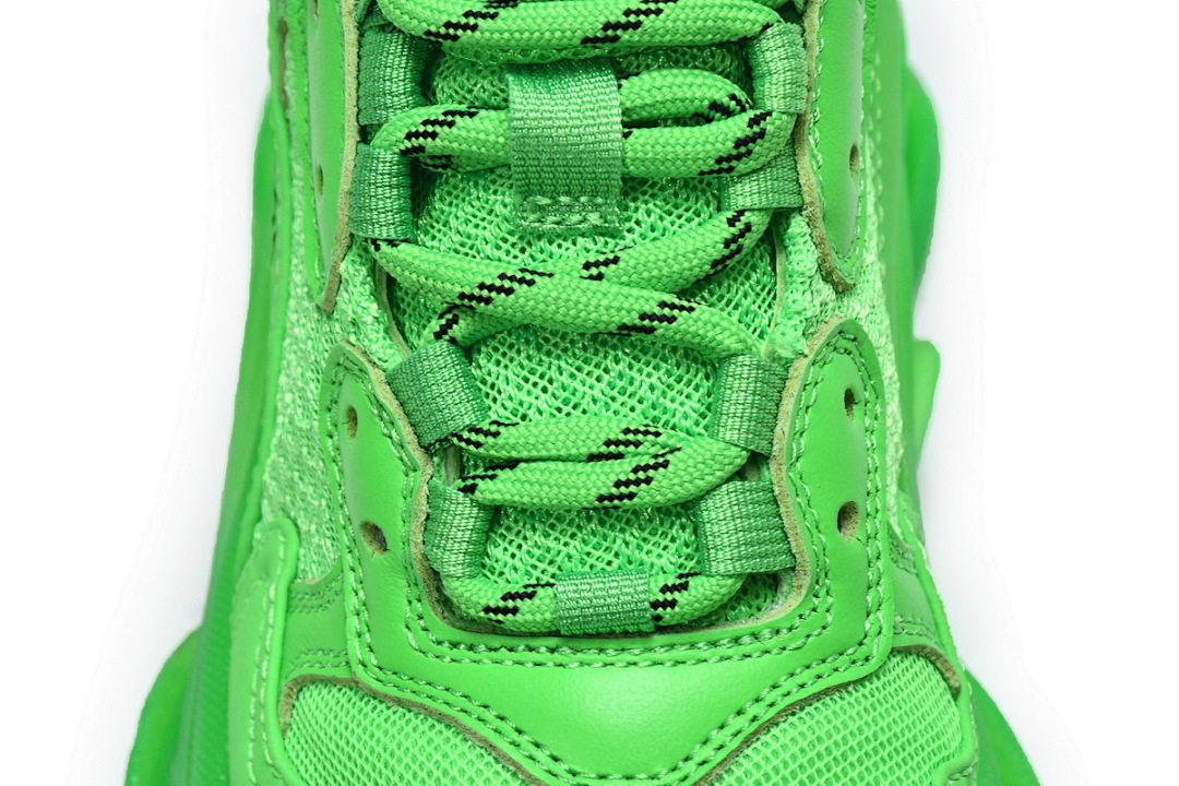 W09OL 3801 Balenciaga Triple S Verde Fluorescente
