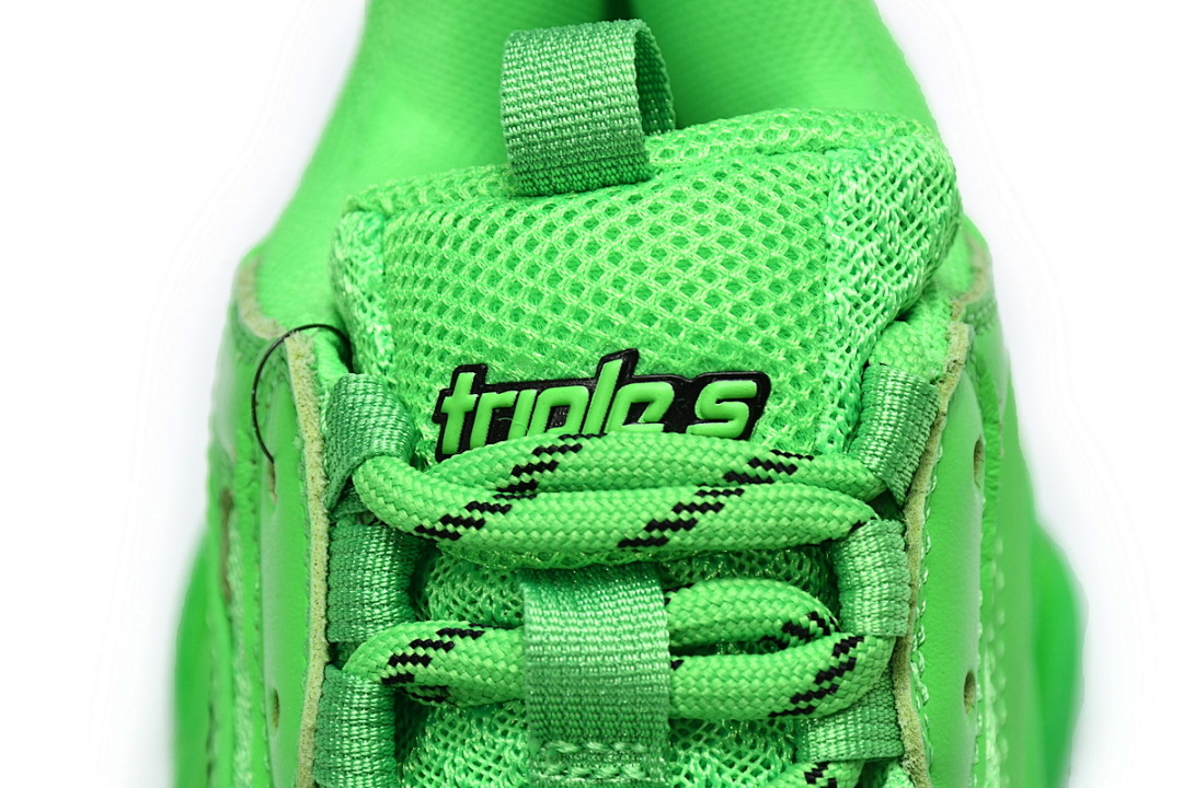 W09OL 3801 Balenciaga Triple S Verde Fluorescente