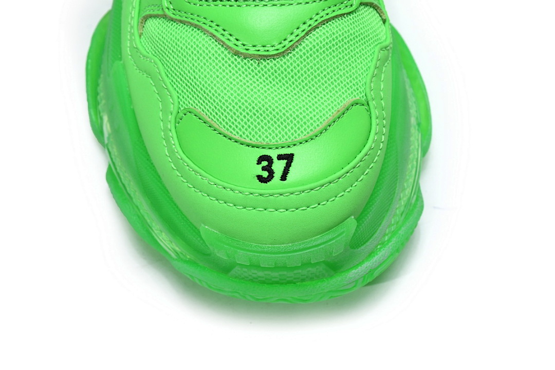 W09OL 3801 Balenciaga Triple S Verde Fluorescente