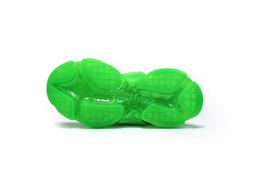 W09OL 3801 Balenciaga Triple S Verde Fluorescente