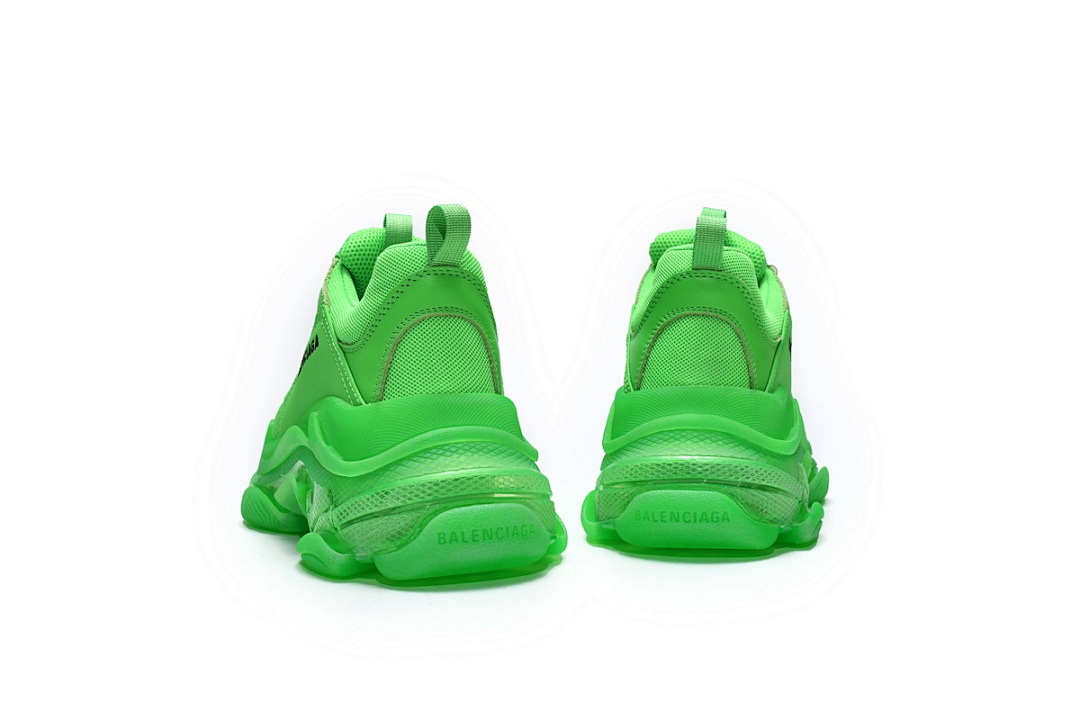 W09OL 3801 Balenciaga Triple S Verde Fluorescente