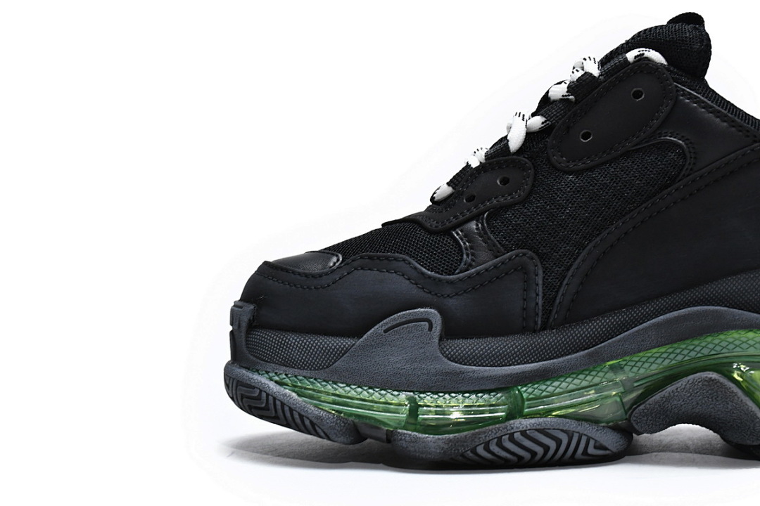 W09ON 1047 Balenciaga Triple S Negro y verde