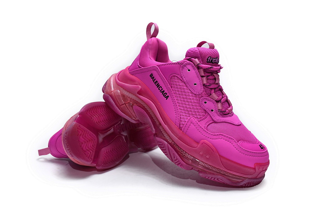 W2FG1 5059 Balenciaga Triple S Vermelho Ameixa-1