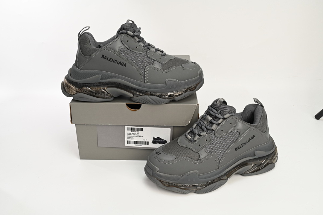 W2GA1 1801 Balenciaga Triple S Cinza Escuro