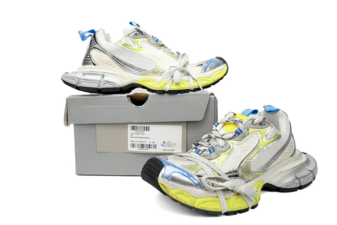 W3XLG 9074 Balenciaga Luminous Blue White Fluorescent Yellow