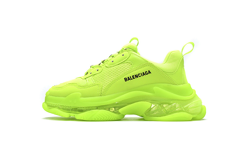 WZFF1 7320 Balenciaga Triple S Fluoresceína