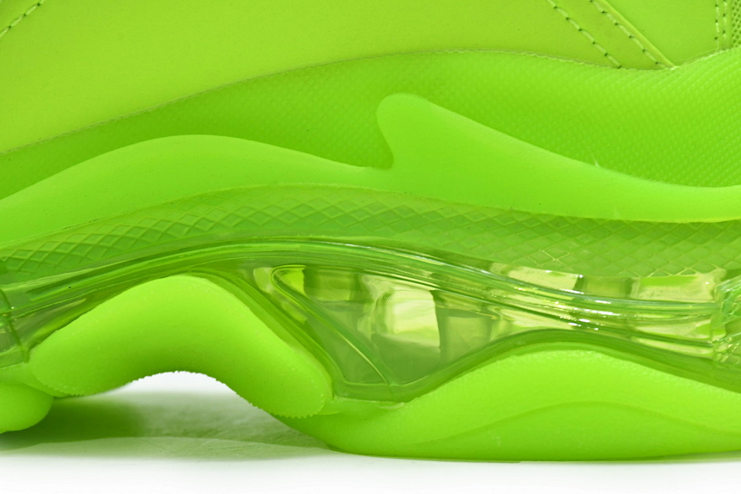 WZFF1 7320 Balenciaga Triple S Fluoresceína