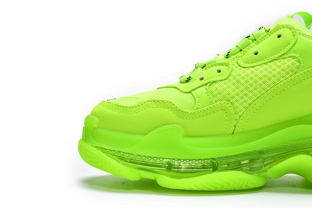 WZFF1 7320 Balenciaga Triple S Fluoresceína