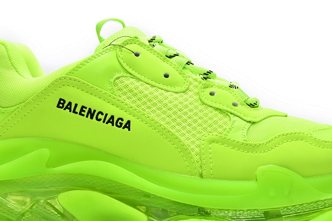 WZFF1 7320 Balenciaga Triple S Fluoresceína