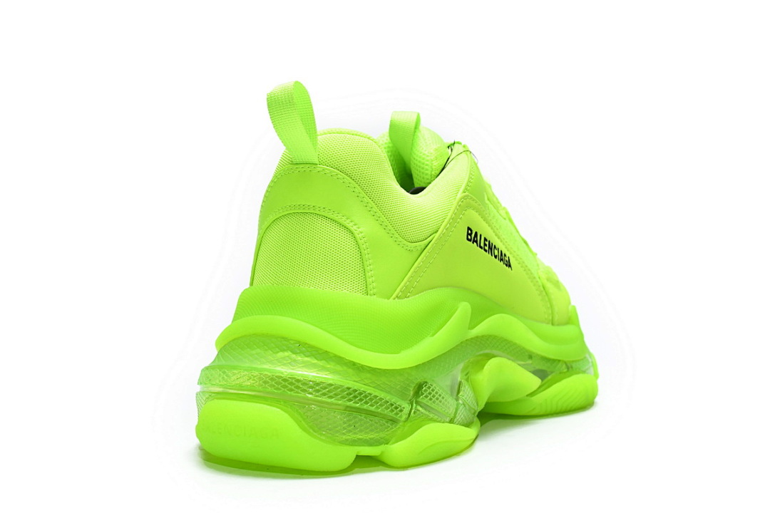 WZFF1 7320 Balenciaga Triple S Fluoresceína