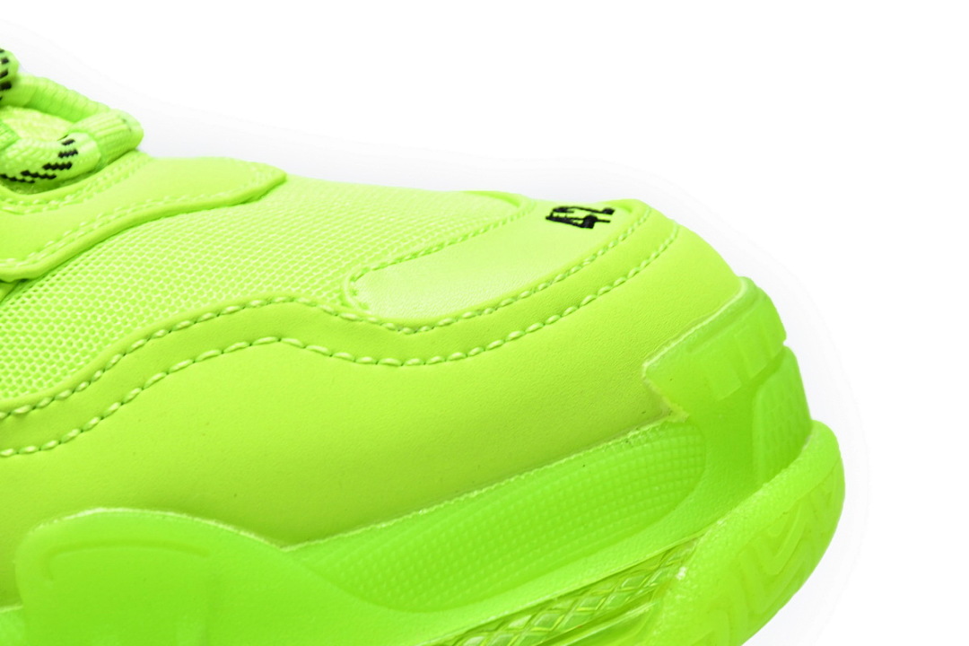 WZFF1 7320 Balenciaga Triple S Fluoresceína