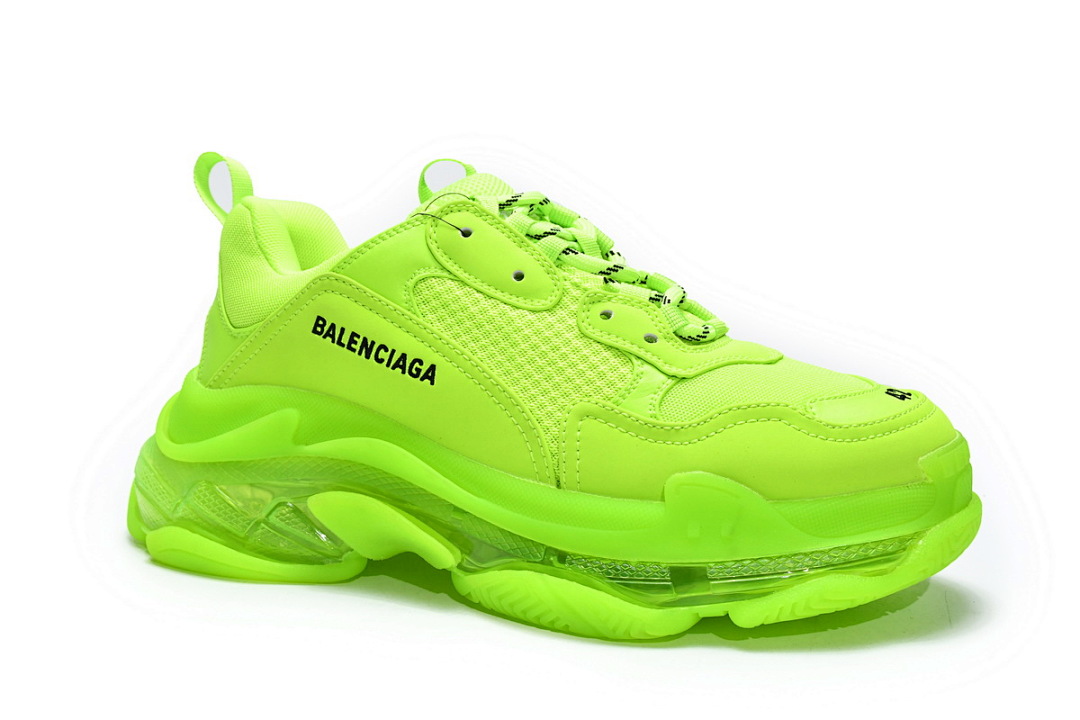 WZFF1 7320 Balenciaga Triple S Fluoresceína