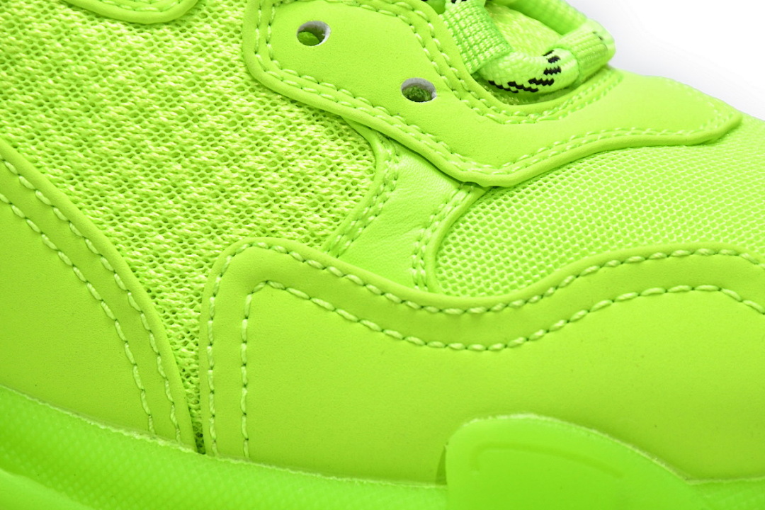 WZFF1 7320 Balenciaga Triple S Fluoresceína