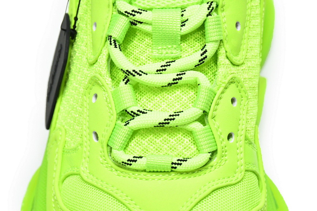 WZFF1 7320 Balenciaga Triple S Fluoresceína