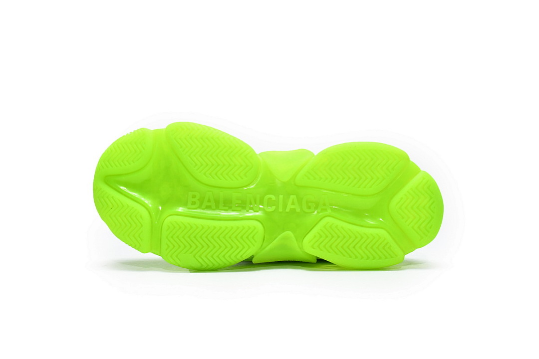 WZFF1 7320 Balenciaga Triple S Fluoresceína