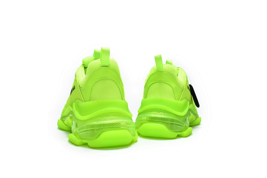 WZFF1 7320 Balenciaga Triple S Fluoresceína