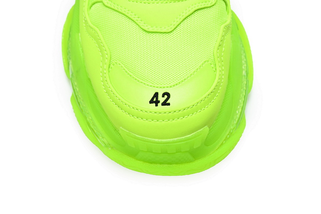 WZFF1 7320 Balenciaga Triple S Fluoresceína