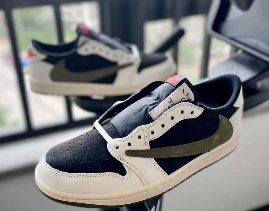 Air Jordan 1 Low OG Olive Black Reverse Swoosh Leather Sneaker DZ4137-106 review Mason Parker 02