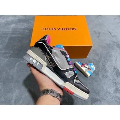 Louis Vuitton Trainer Black Pink Blue