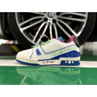 Louis Vuitton Trainer White Pink Blue MS0223