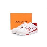 Louis Vuitton Trainer White Red FD0221