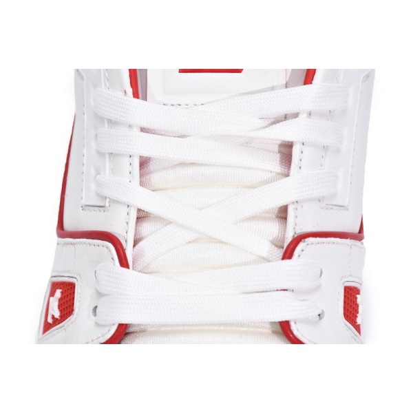 Louis Vuitton Trainer White Red FD0221