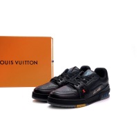 Louis Vuitton Trainer Black Litchi Pattern FD0226