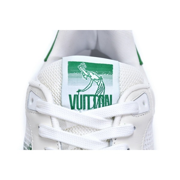 Louis Vuitton Trainer White Green 1A98W1
